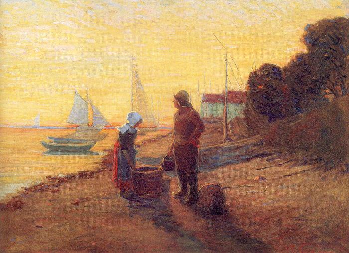 Newman, Willie Betty Shore Scene: Sunset oil painting picture